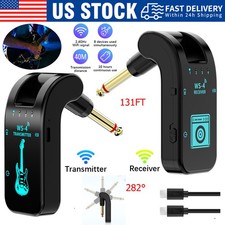 Upgrade Guitar Wireless Transmitter Receiver System 2.4Ghz 8Channel Rechargeable