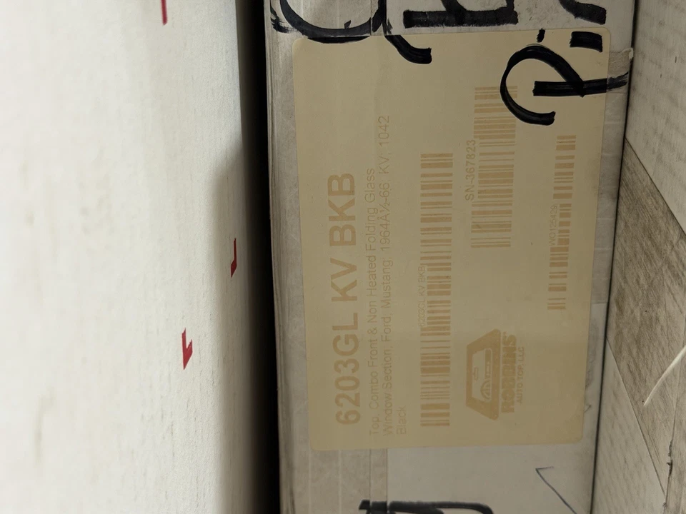 Ford Mustang 1964-66, vidrio plegable sin calefacción, KV, BKB, Pinpoint Foto 2 de 2