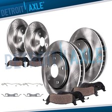 Rotores de disco delanteros y traseros sólidos pastillas de freno para Lincoln Nautilus Ford Edge