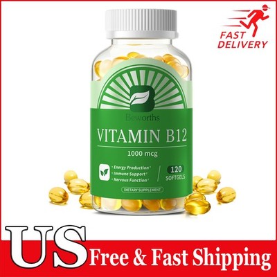 Vitamin B-12 Complex 120ct, B-12 Vitamins, Energy, Cardio, Aids Nervous System