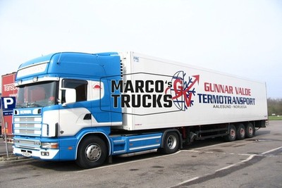 LKW Foto Scania 530 Kühlsattelauflieger Norwegen blau Gunnar Valde Termot #j2kb