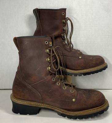 CAROLINA Logger Boots 1821 Men's Shoe US Size 13EE Dark Brown Leather