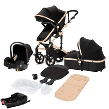 Lightweight 3 in 1 Baby Stroller Stroller w/ Seat Basket Foldable Newborn Travel