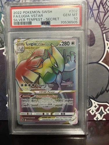 Lugia VSTAR Secret Rare 202/195 PSA 10 GEM MINT Pokemon Card SWSH Silver Tempest