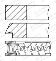 Goetze Engine Kolbenringsatz FüR Ford Transit Kasten Fa_ _ 2.3 16V RWD