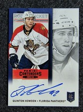 QUINTON HOWDEN Rookie Ticket Autograph Card 2013-14 Panini Contenders