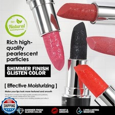Anglicolor Glitter Halloween Black Lipstick,High Impact Lipcolor,Lightweight ...