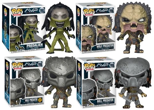 Aliens vs Predator Requiem Funko Pop! Movies Set (4) w/CHASE