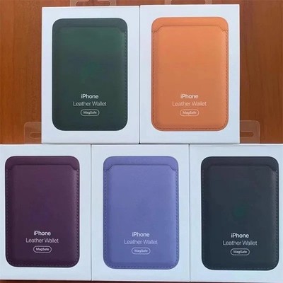 For iPhone 17 16 15 14 13 Original Leather Wallet Card Holder Case With MagSafe