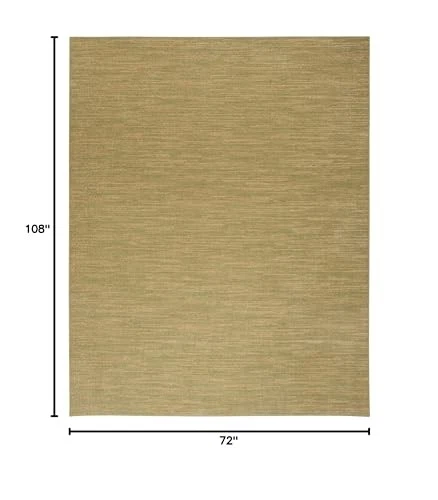 Alfombra rectangular verde dorada 6X9 interior exterior textura suave fácil de limpiar baja... Foto 2 de 4