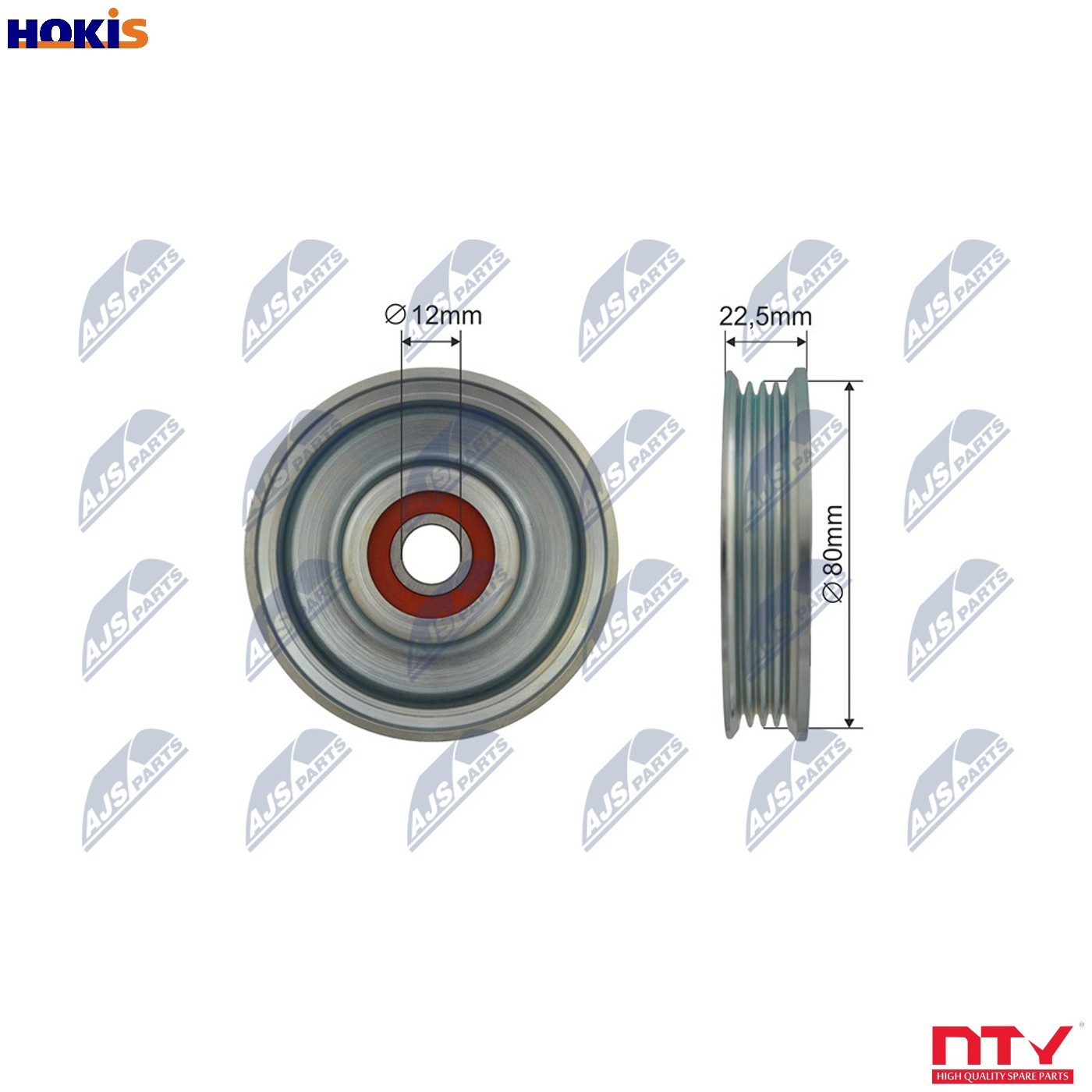 RNK-NS-043 NTY Tensioner Pulley, V-ribbed belt for NISSAN - Image 9