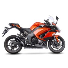 2 Auspuffe Leovince Lv-10 Schwarz Stahl Kawasaki Z 1000 Sx 2010 > 2016