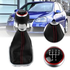 5 Speed Gear Shift Knob With Boot For Vw Rabbit Golf 5 Mk5 Gti Gtd 2004 - 2009 5 Speed Gear Shift Knob With Boot For Vw Rabbit Golf 5 Mk5 Gti Gtd 2004 - 2009