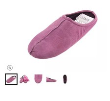 New Lizden Washable Suede Leather Slippers Non-slip Sole Satin Bag 6 1/2-7 1/2