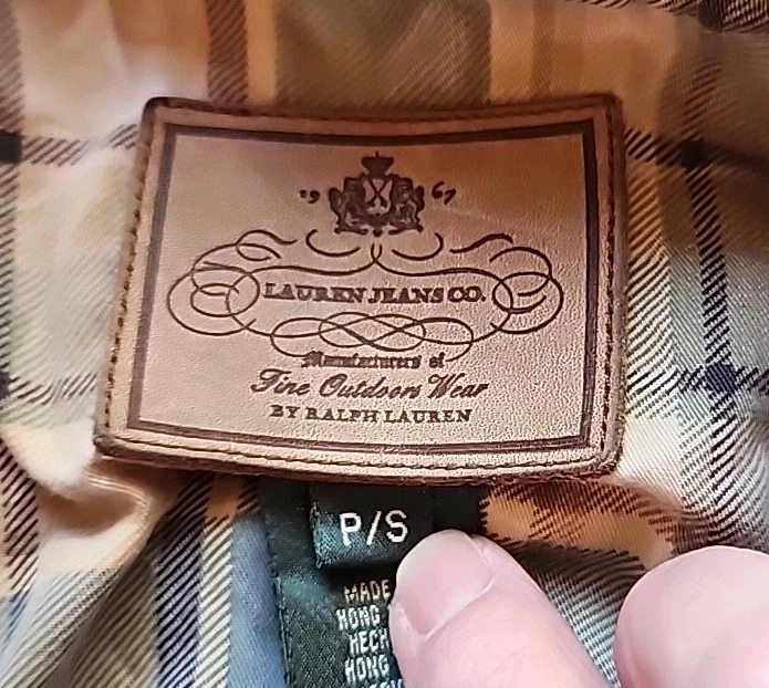 Chaqueta vaquera forrada acolchada de colección para mujer Lauren Jeans Company talla P/S ecuestre  Foto 3 de 4