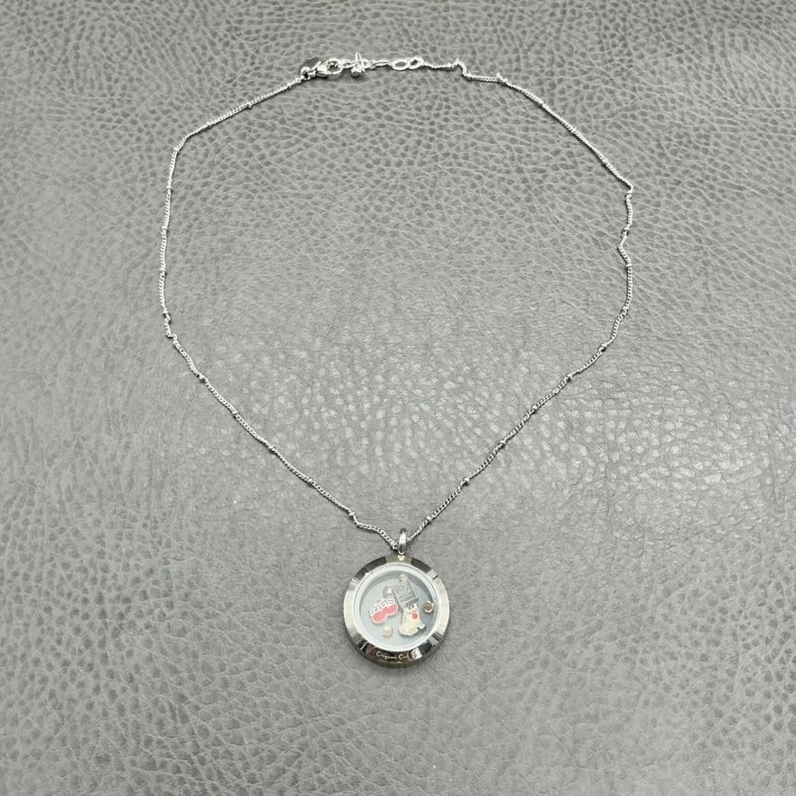 Origami Owl 浮动吊坠项链女式银色姐妹狗饰品 18 — 第 2/4 张图片