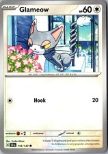 Glameow 116/142 Corona Stellare Comune Carta Pokemon Giocata Leggermente TCG Singola