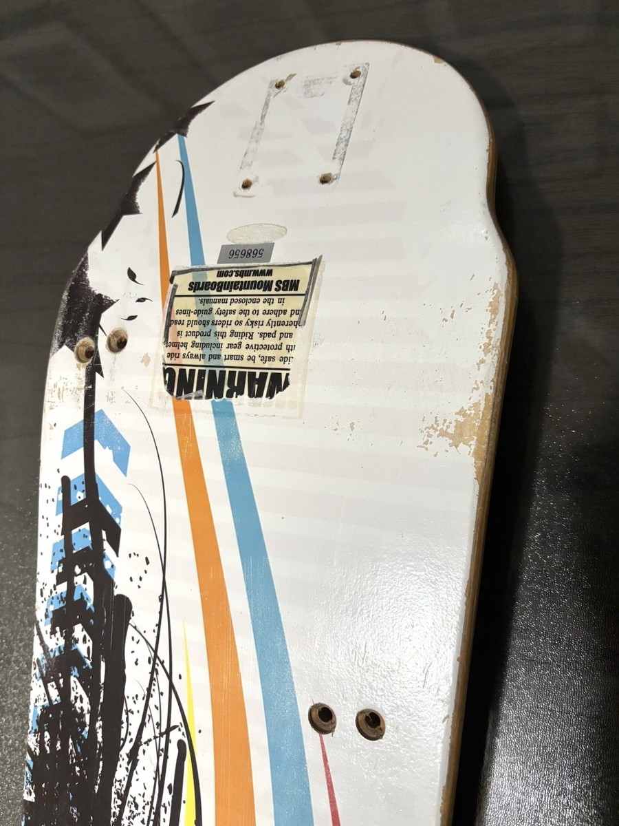 MBS Atom 95X MountainBoard Longboard Deck Only White Black | eBay