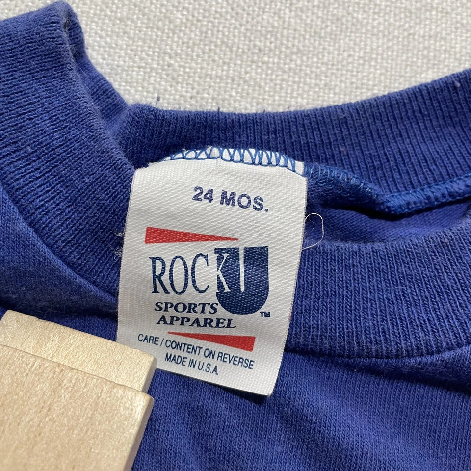 Винтажный американский баскетбольный комбинезон для ребенка ясельного возраста 24 месяца Blue Dream Team Jordan Bird 90-е - Изображение 3 из 4