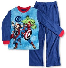 Avengers Pajamas Boys Large 10-12 Shirt Pant PJ Gift Set Iron Man Hulk Thor