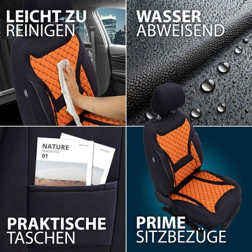 Sitzbezüge passend für Mercedes B-Klasse W245 ab 2005-2011 (Schwarz-Orange) - Bild 10 von 12