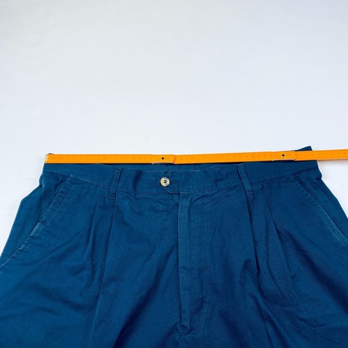 FILA Vintage Mens Navy Blue Pleated Chino Khakis Size 54 ITA XXL - Foto 10 di 11