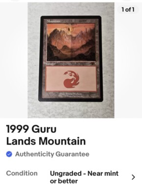 MTG✨eBay VERIFIED GURU MOUNTAIN✨Guru Lands Promo MINT RARE 1999