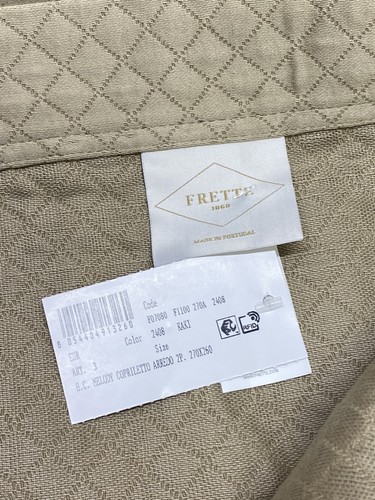 Cobertor Frette Hotel Melody 100% Algodón King Caqui Hecho en Italia Nuevo - Imagen 4 de 6