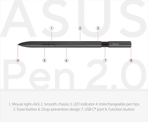 ASUS SA203H Black Stylus for ZenBook and VivoBook Slate - Afbeelding 5 van 8