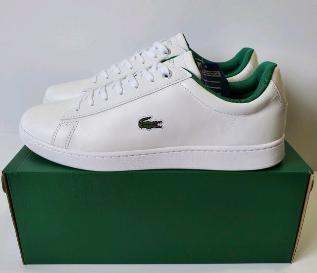 lacoste shoes white and green