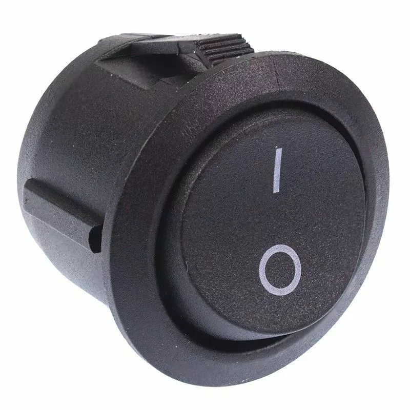 Round Black On Off Caravan Camper Motorhome Rocker Switch SPST eBay