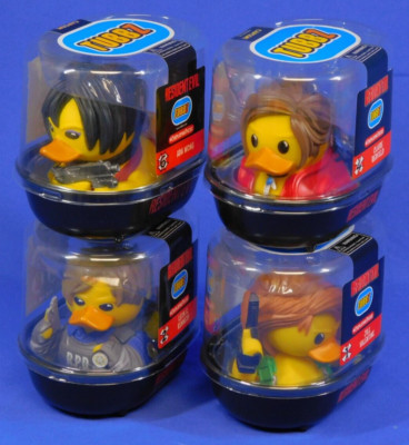 RESIDENT EVIL TUBBZ DUCK LOT JILL, LEON, CLAIRE & ADA FIGURES