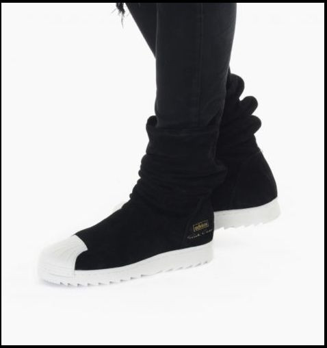 rick owens x adidas superstar ankle boot black