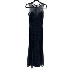 BARI JAY Black Sparkle Sweet Heart Mesh Top Mermaid Ball Gown Dress Size 5 - 6