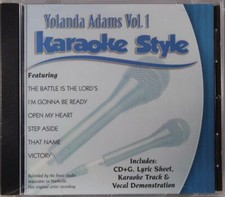 Yolanda Adams Volume 1 Christian Karaoke Style NEW CD G Daywind 6 Songs