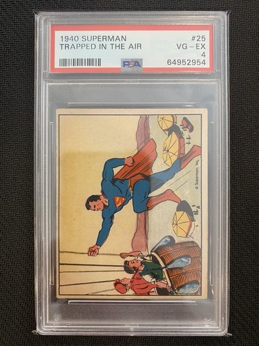 1940 Gum Inc Superman #25 Trapped In The Air — PSA 4