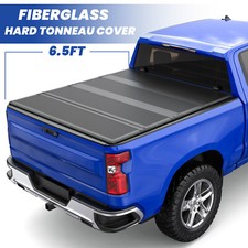 6.5ft Frp 4-fold Hard Tonneau Cover For 2014-2026 Chevy Silverado Sierra 1500