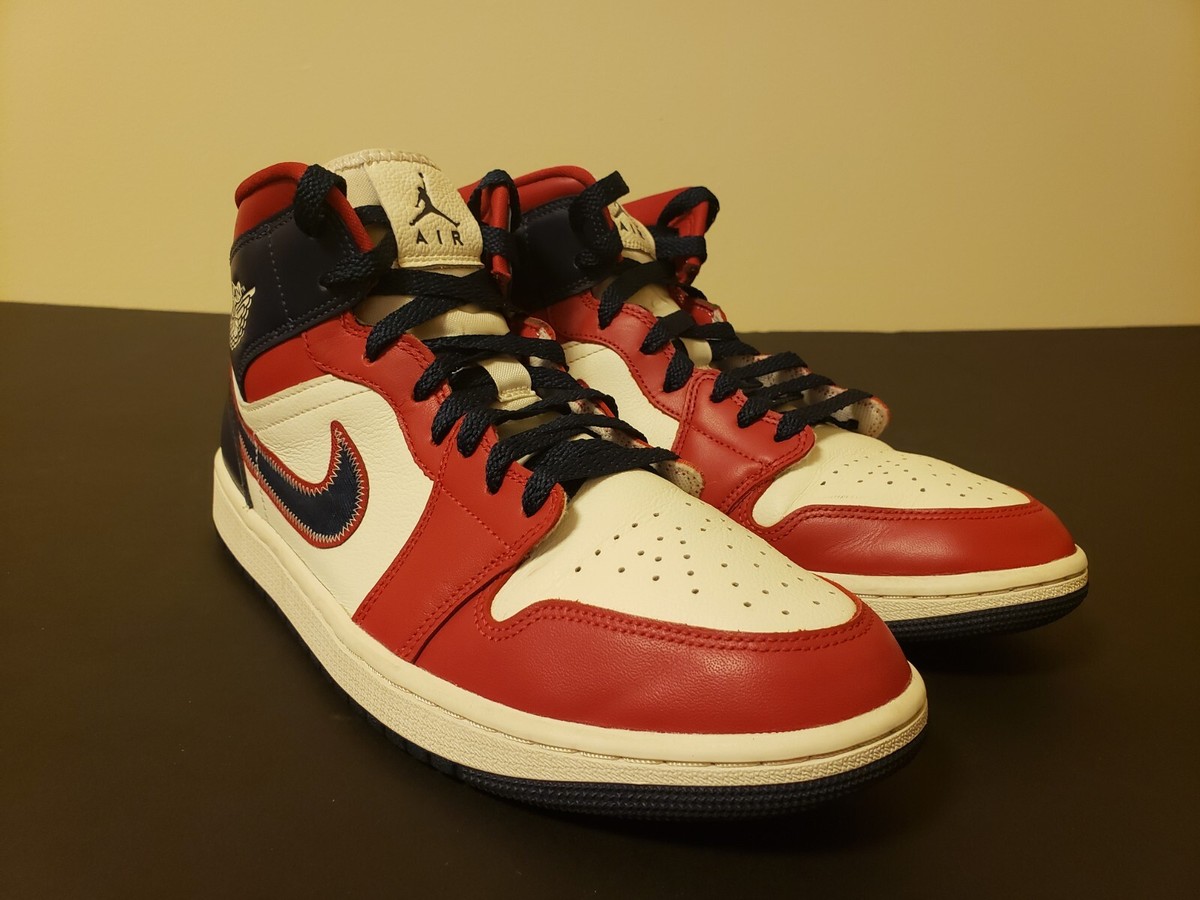Nike Air Jordan 1 Mid USA 2022 11.5W/10M DQ7648-600 Gym Red 