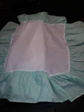 Vintage Teddy Beddy Bear Crib Skirt Dust Ruffle Green w/ Stars HTF Rare