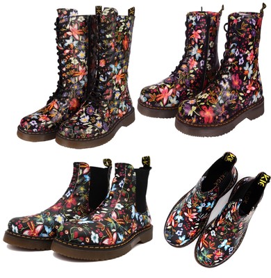 ladies floral ankle boots