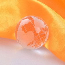 30mm Frosted Crystal Earth Globes Clear World Ball Marble Globe