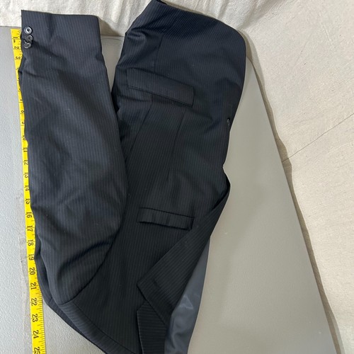 Pierre Cardin Herren Blazer schwarz Nadelstreifen 42 S klassisch adrett Business 100% Wolle - Bild 9 von 12