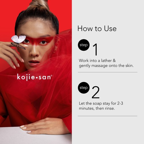 Original Kojie San Skin Lightening Kojic Acid Soap 6 Bars, 65g w/ Soap Net - Picture 10 of 13