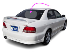 Fits: 1999-2003 Mitsubishi Galant 4 Door Sedan Rear Window Back Glass Heated