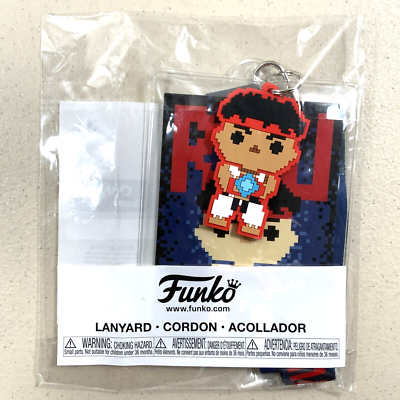 RYU 8-Bit Funko POP! Street Fighter Lanyard Keychain GameStop