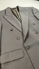 Vintage Burberry Double Breasted 2-Button Blazer Italian 100 Wool Made in USA
