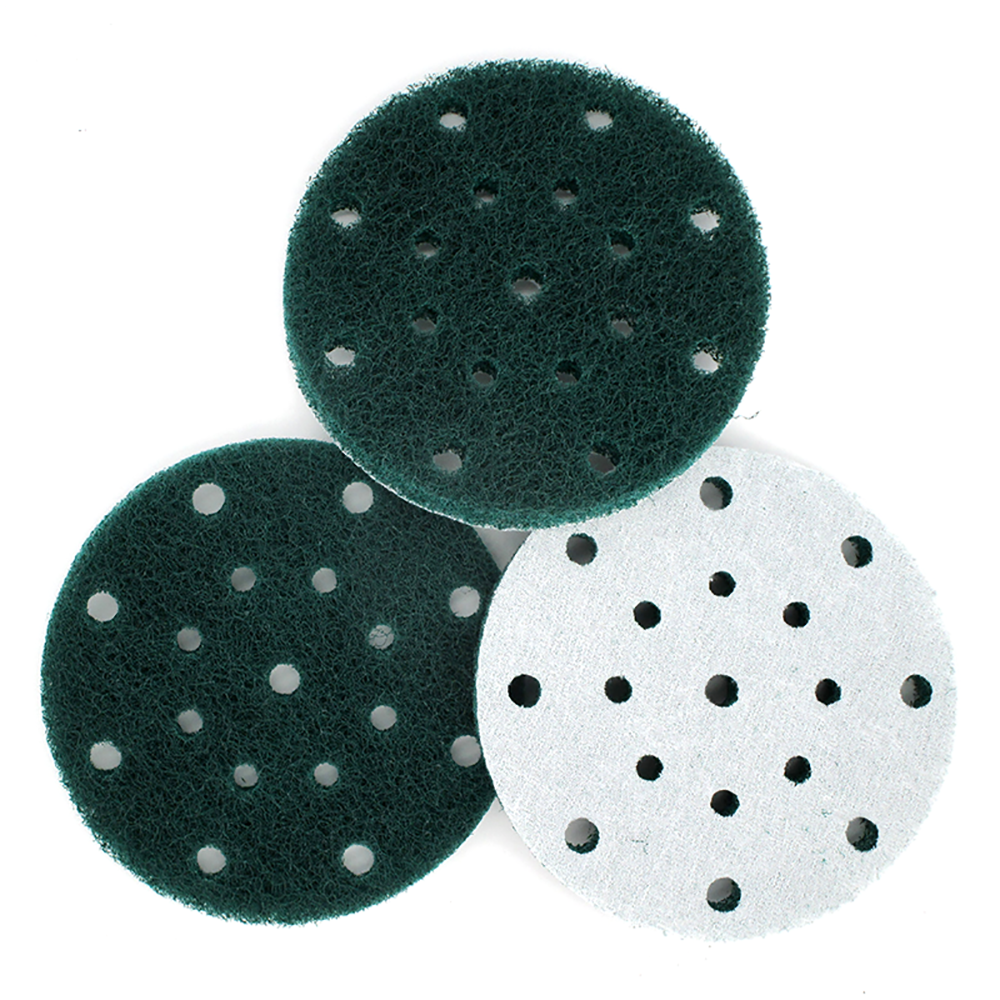 6" 150mm Scouring Pad 17 Holes Abrasive Cleaning Discs 240 400 800 Hook & Loop eBay