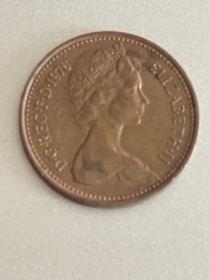 1976 UK Great Britain One 1 New Penny Queen Elizabeth II KM# 915 Coin