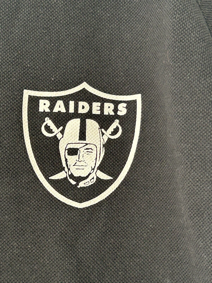 Mens NFL Team Apparel Raiders Logo Crew Neck T-Shirt Large - Black - image 3 of 4