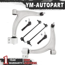 6pcs Front Lower Control Arms Tie Rod Ends Sway Bars for Pontiac G6 2005-2010